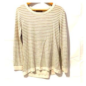 Stitch Fix sweatshirt in grey and white stripes
